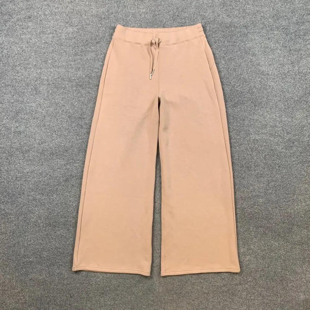 Spanx Pants Womens L Large Sand AirEssentials Wide Leg Drawcord Relax Fit Sweat - Picture 2 of 11